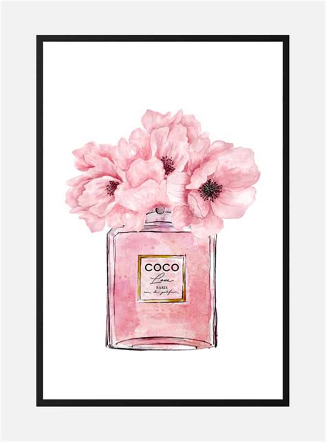 chanel poster pink|chanel poster for sale.